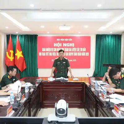 HỌC VIỆN HẬU CẦN TỔ CHỨC HỘI NGHỊ GIAO NHIỆM VỤ CHO ĐOÀN VĐV THAM GIA LUYỆN TẬP VÀ THI ĐẤU HỘI THAO TDTT HỌC VIỆN, TRƯỜNG ĐÀO TẠO SĨ QUAN CẤP PHÂN ĐỘI NĂM 2026