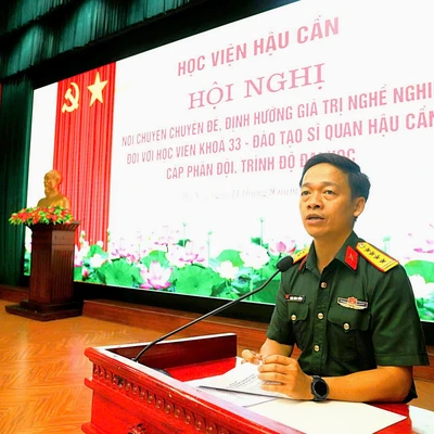 HỌC VIỆN HẬU CẦN TỔ CHỨC HỘI NGHỊ NÓI CHUYỆN CHUYÊN ĐỀ, ĐỊNH HƯỚNG GIÁ TRỊ NGHỀ NGHIỆP CHO HỌC VIÊN KHÓA 33