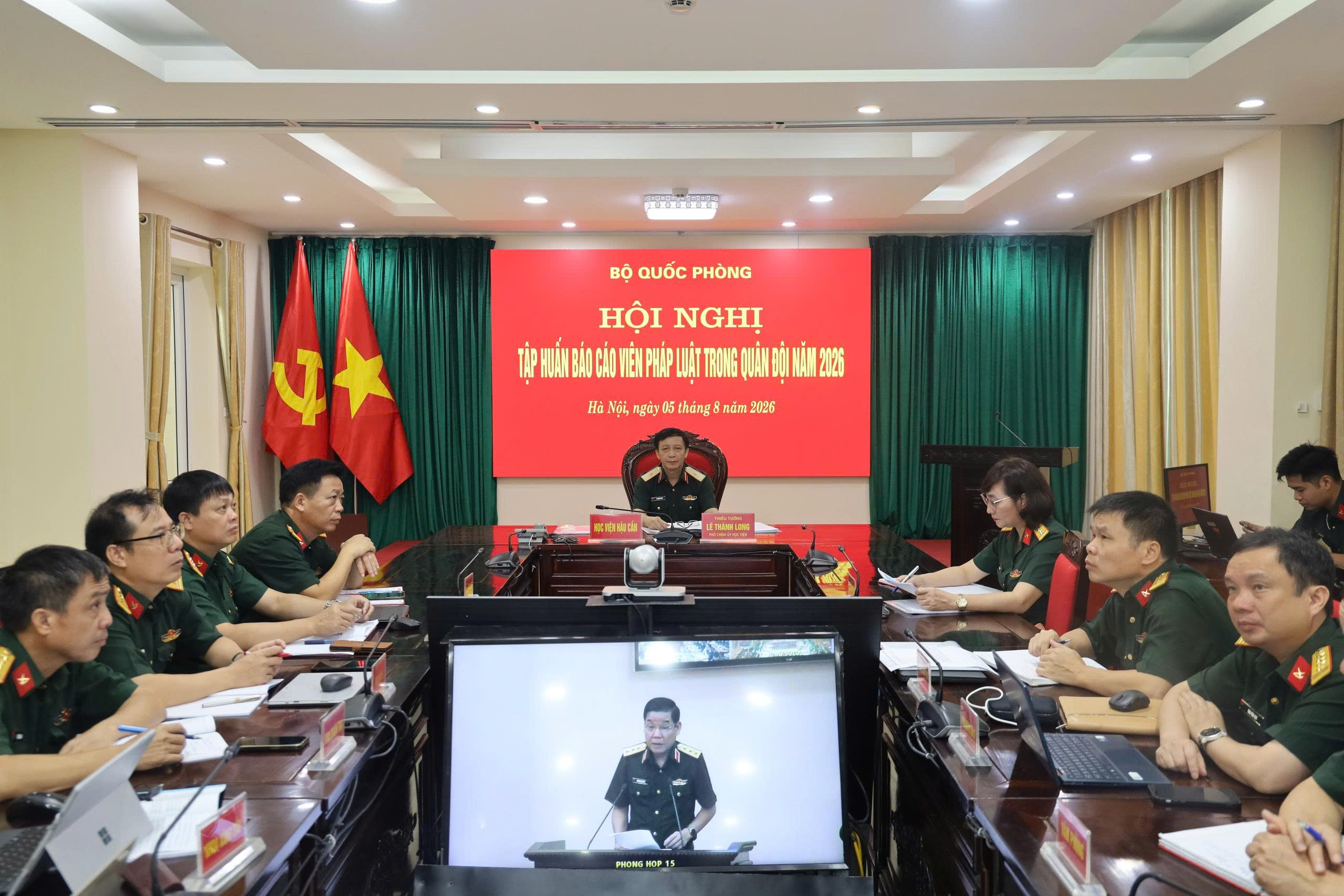 HỌC VIỆN HẬU CẦN THAM GIA HỘI NGHỊ TRỰC TUYẾN TẬP HUẤN BÁO CÁO VIÊN PHÁP LUẬT TOÀN QUÂN NĂM 2026