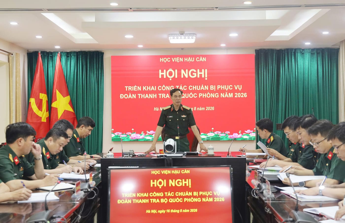 HỌC VIỆN HẬU CẦN CHỦ ĐỘNG LÀM TỐT CÔNG TÁC CHUẨN BỊ PHỤC VỤ ĐOÀN THANH TRA BỘ QUỐC PHÒNG