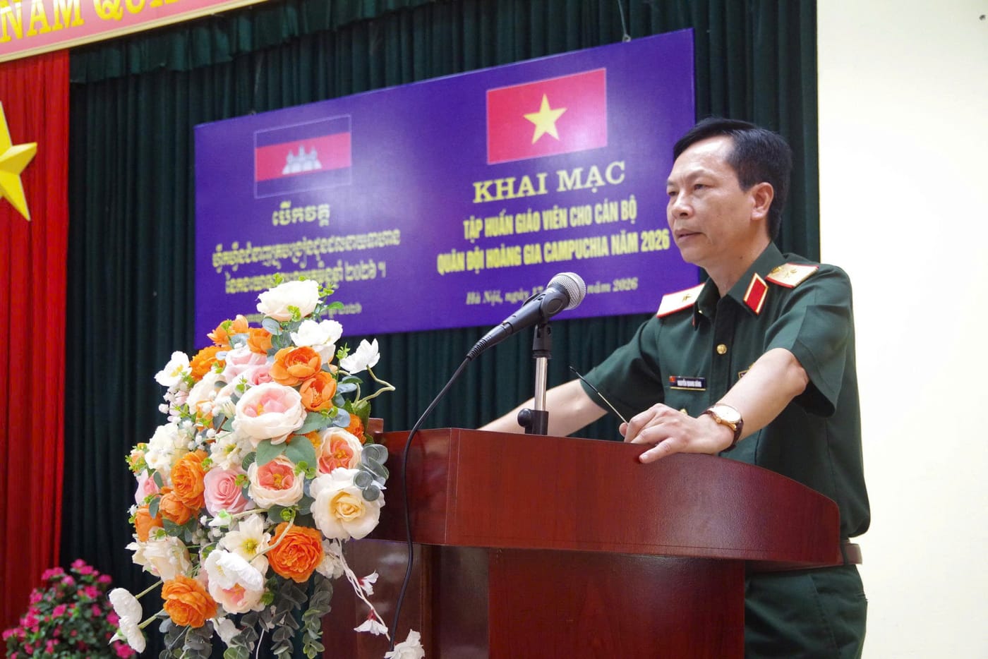 HỌC VIỆN HẬU CẦN KHAI MẠC LỚP TẬP HUẤN GIÁO VIÊN CHO CÁN BỘ QUÂN ĐỘI HOÀNG GIA CAMPUCHIA NĂM 2026