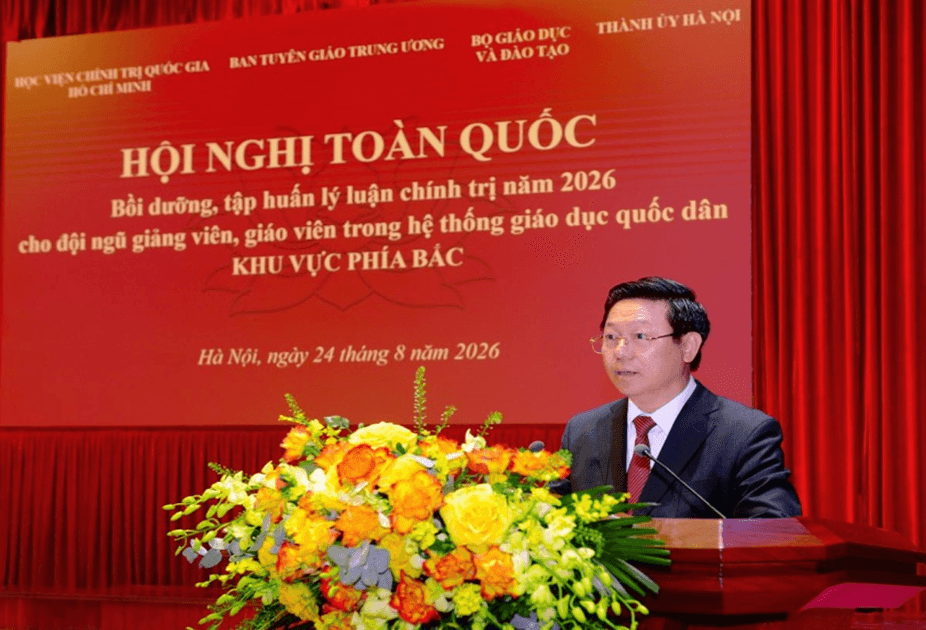 CÁN BỘ, GIẢNG VIÊN HỌC VIỆN HẬU CẦN THAM GIA HỘI NGHỊ “BỒI DƯỠNG, TẬP HUẤN LÝ LUẬN CHÍNH TRỊ NĂM 2026 CHO ĐỘI NGŨ GIẢNG VIÊN, GIÁO VIÊN TRONG HỆ THỐNG GIÁO DỤC QUỐC DÂN KHU VỰC PHÍA BẮC”