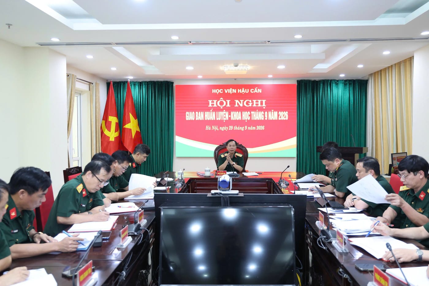 HỌC VIỆN HẬU CẦN TỔ CHỨC HỘI NGHỊ GIAO BAN HUẤN LUYỆN - KHOA HỌC THÁNG 9 NĂM 2026