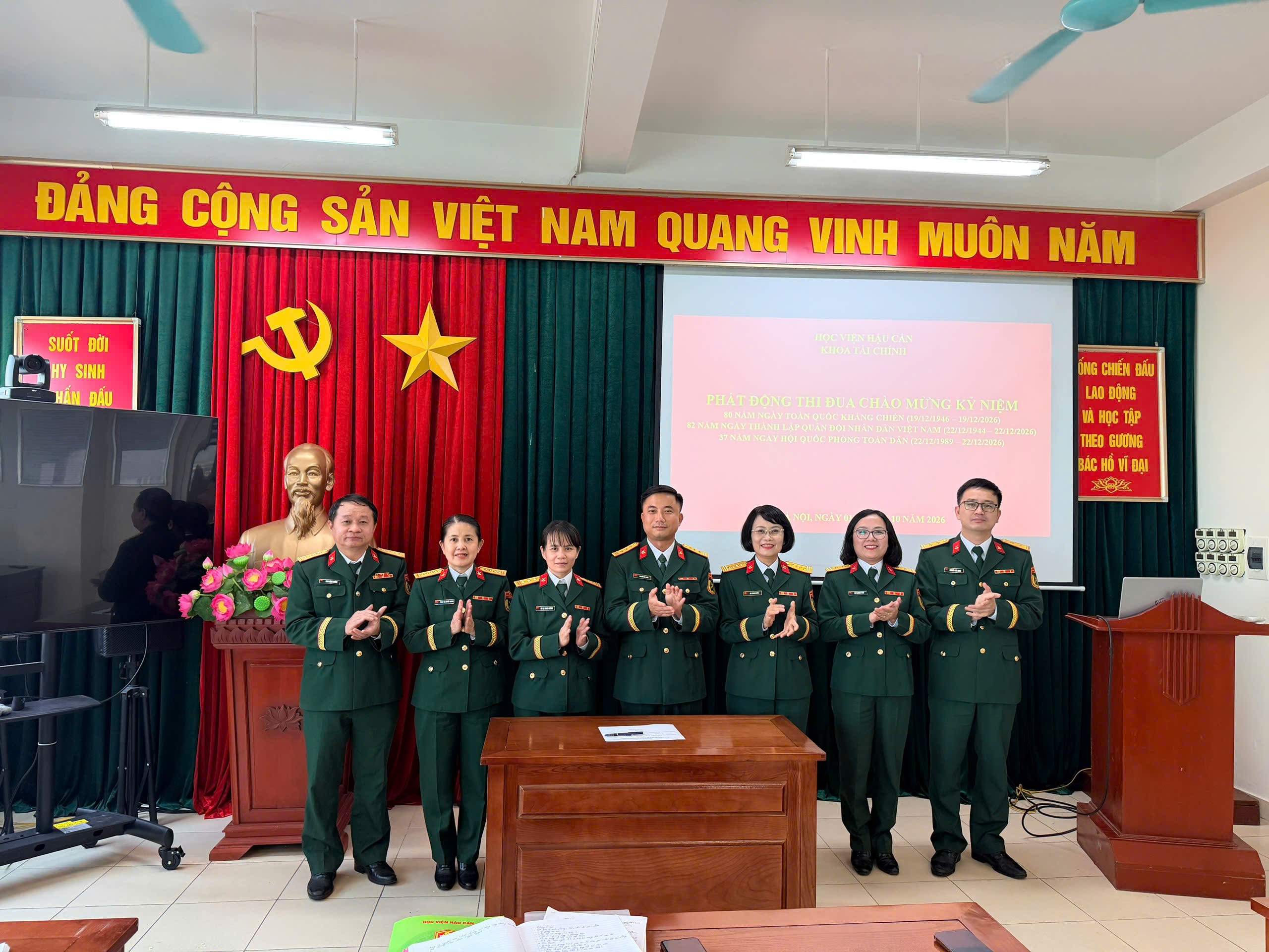 KHOA TÀI CHÍNH – HỌC VIỆN HẬU CẦN TỔ CHỨC                                                LỄ PHÁT ĐỘNG ĐỢT THI ĐUA CAO ĐIỂM                                                                 