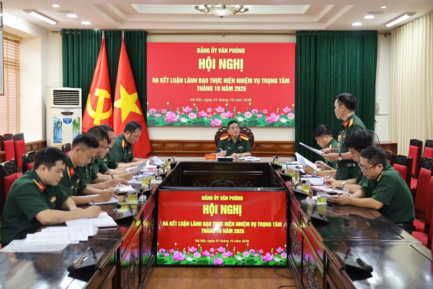 ĐẢNG ỦY VĂN PHÒNG HỌC VIỆN HẬU CẦN RA KẾT LUẬN LÃNH ĐẠO THỰC HIỆN NHIỆM VỤ THÁNG 10