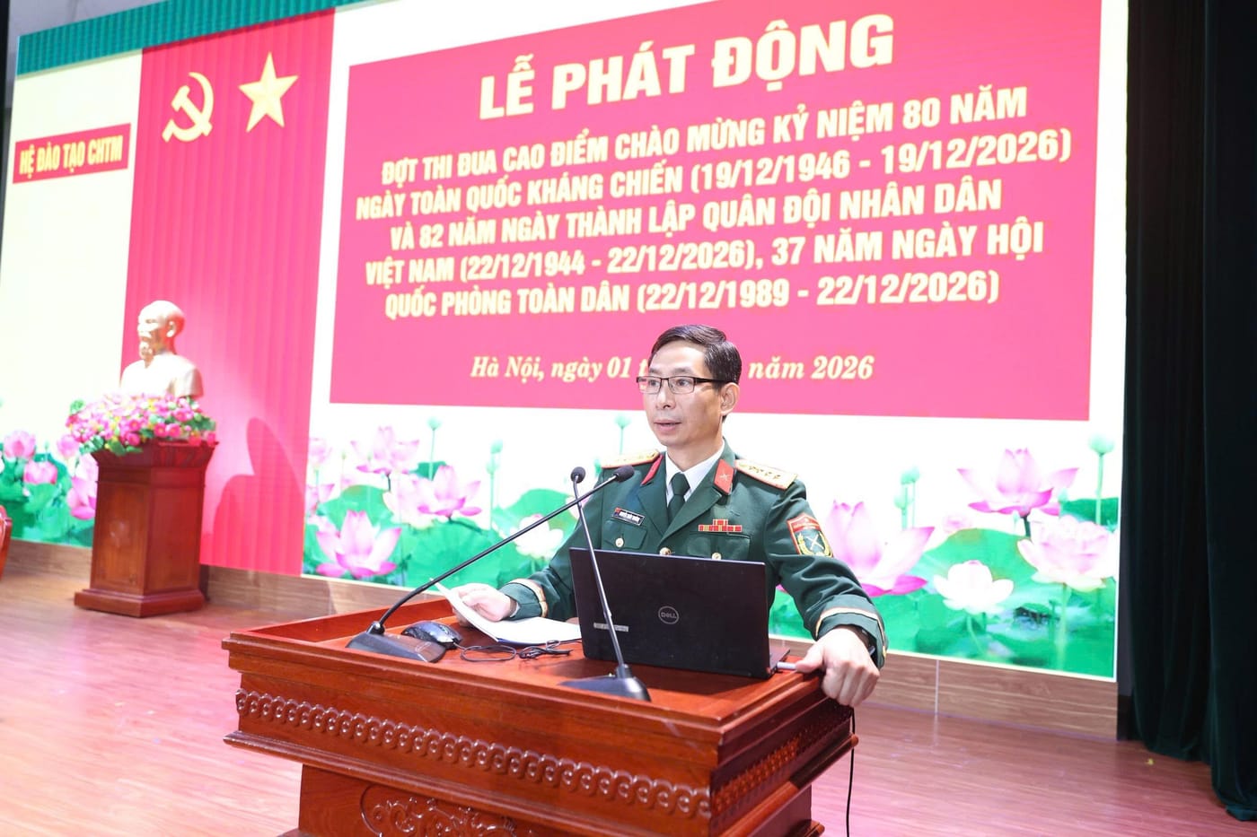 HỆ ĐÀO TẠO CHỈ HUY THAM MƯU PHÁT ĐỘNG ĐỢT THI ĐUA CAO ĐIỂM, QUYẾT TÂM LẬP CÔNG TRONG DIỄN TẬP H-26B VÀ THI TỐT NGHIỆP